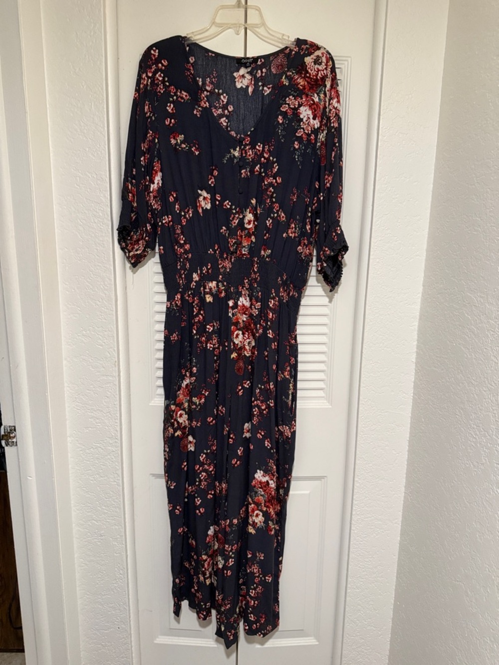 Navy Floral Jumpsuit